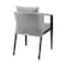 Armen Living Palma Outdoor Patio Dining Chairs in Aluminum and Wicker with Gray Cushions - Set of 2 LCPFSIGR - alternate 2