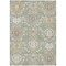 Homeroots 10' X 14' Artichoke Green Brown And Ivory Damask Washable Indoor Outdoor Area Rug 599393 - alternate 2