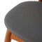 Leisuremod Holbeck Dining Chair with Upholstered Leather Seat and Beech Wood Legs, Grey, 4PK HC18GR4 - alternate 5