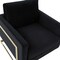 Leisuremod Lincoln Velvet Accent Armchair with Gold Frame, Midnight Black LA31BL - alternate 4