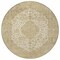 Homeroots 8' Ivory And Beige Round Medallion Washable Indoor Outdoor Area Rug 616468 - alternate 3