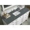 James Martin Vanities Brittany 60'' S Vanity, Bright White w/ Parisien Bleu Silestone Top w/FreePower Wireless Charger 655-V60S-BW-FPBL - alternate 3