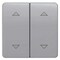 Siemens DELTA profil, silver Rocker switch with shutter symbols for pushbutton 2-fold 5TG7987 - alternate 1