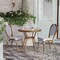 Flash Furniture Lourdes French Bistro 31.5in. Tbl, White and Navy PE Rattan, Glass Top, Bamboo Print Aluminum Frame SDA-AD641012-80-WHNVY-NAT-GG - alternate 4
