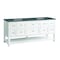 James Martin Vanities Breckenridge 72'' D Vanity, Bright White w/ Parisien Bleu Top w/FreePower Wireless Charger 330-V72-BW-FPBL - alternate 6