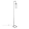 Homeroots 67" Nickel Reading Floor Lamp With Clear Seeded Glass Drum Shade 523402 - alternate 3