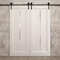 Sartodoors Modern Double Barn Door 72 x 96 inches, Ego 5014 Painted White Oak, 13FT Rail Track Set, Solid Pa EGO5014DB-PWO-7296 - alternate 3
