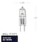 Bulbrite Pack of 10 Halogen Mini T3 JC Bi-Pin Base G4 Light Bulbs, 20 Watt, Clear, 10PK 860781 - alternate 4
