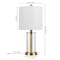 Jonathan Y Amner 20.5" Glass Modern Contemporary Fillable Glass LED Table Lamp, Brass Gold, 2PK JYL8508B-SET2 - alternate 3