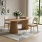Homeroots 79" Natural Solid Wood Double Pedestal Base Oval Dining Table 721100 - alternate 3