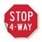 Signmission Stop 4-way, 18 Inch X 18 Inch, Vinyl Decal OC-D-18-8 - alternate 1