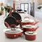 Kenmore Elite Andover 10 Piece Nonstick Aluminum Cookware Set in Red Gradient 126370.1 - alternate 4