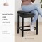 Simple Deluxe Bar Stools Set of 2, PU Leather Counter Height Bar Stools, Set of 2 Kitchen Stools with Saddle Seat 3A88CHAIR6100BLK02 - alternate 2