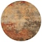 Homeroots 8' Khaki Brown And Copper Round Abstract Washable Indoor Outdoor Area Rug 606136 - alternate 4