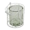 Homeroots 6" White and Clear Wire Basket and Glass Jar 488163 - alternate 2