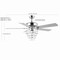 Jonathan Y Mindy 52" 3-Light Glam Modern Crystal Shade LED Ceiling Fan With Remote, Chrome JYL9616A - alternate 10
