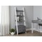 Homeroots 69" Gray and White Wood Ladder Bookcase With Two drawers 332944 - alternate 2
