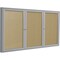 Ghent Enclosed Rubber Bulletin Board 48"x96", 3 Door PA34896TR-TN - alternate 1