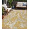 Homeroots 5' X 8' Gold Gray And Ivory Abstract Washable Indoor Outdoor Area Rug 600085 - alternate 1