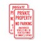 Signmission Private Property No Parking Unauthorized Vehicles Will , 12'' X 18'', Heavy Gauge Aluminum, 2PK A-1218-2PACK-23246 - alternate 1