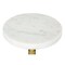 Homeroots 22" White And Gold Marble And Iron Round Pedestal End Table 556546 - alternate 6