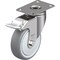 Blickle Swivel Plate Caster, TPR, 4", Brake LKPXA-TPA 101KFD-12-FI - alternate 1