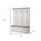 Homeroots 76in White Solid Wood Six Hook Freestanding Coat Rack 376446 - alternate 3
