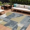 Homeroots 9' X 12' Gray And Gold Geometric Washable Indoor Outdoor Area Rug 617918 - alternate 1