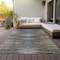 Homeroots 3' X 5' Brown Taupe And Chocolate Striped Washable Indoor Outdoor Area Rug 577986 - alternate 4
