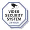 Signmission Video Security System 24 Hour, 6 inch X 6 inch, Plastic Sign, 2PK OC-P-2PACK-6-4 - alternate 1