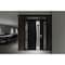 Vdomdoors Aluminum Door Cynex 6116 Black Entry Steel Metal Modern Painted W12+36+12xH80+14 Right Inswing CYNEX6116EXD-BLK-W12+36+12xH80+14-RH-I - alternate 3