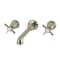Kingston Brass Double-Handle Wall Mount Bathroom Faucet, Brushed Nickel KS7128BEX - alternate 1