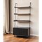 Homeroots Dark Brown Metal and Wood Three Tier Ladder Bookcase 380598 - alternate 2