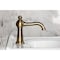 Kingston Brass One-Handle Single-Hole Bathroom Faucet with Push Pop-Up Drain, Antique Brass KS3543RNK - alternate 2