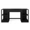 Martha Stewart Kayden Single-Drawer Desk w/Dual 2 Tier Shelves in Black w/Oil Rubbed Bronze Hardware KHO-23042-TBSF2-BK-BK-MS - alternate 1