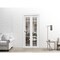 Sartodoors Sliding Closet Bi-fold Doors, Lucia 2266 White Silk with Clear Glass and Aluminum Strips, Sturdy T LUCIA2266BF-WS-36 x 96 (2* 18x96) - alternate 3