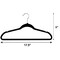 Elama Velvet Slim Profile Heavy Duty Felt Hangers with Stainless Steel Swivel Hooks in Black, 100PK ELH100BLACK - alternate 3