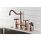 Kingston Brass Bridge Kitchen Faucet with Brass Sprayer, Antique Copper KS127BEXBSAC - alternate 3