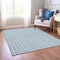 Homeroots 8' X 10' Denim Blue And Ivory Geometric Washable Indoor Outdoor Area Rug 614740 - alternate 7