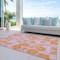Homeroots 5' X 8' Pink And Copper Floral Washable Indoor Outdoor Area Rug 600037 - alternate 2