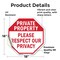 Signmission Private Property Please Respect Our, 18 Inch X 18 Inch, Vinyl Decal OC-D-18-149 - alternate 2