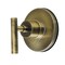 Kingston Brass Single-Handle Three-Way Diverter Valve with Round Trim Kit, Antique Brass KS3033CML - alternate 1