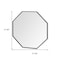 Homeroots 38" Black Octagon Metal Framed Bathroom Vanity Mirror 376412 - alternate 3