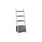 Homeroots 69" Gray and White Wood Ladder Bookcase With Two drawers 332944 - alternate 1