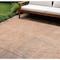 Homeroots 10' X 14' Peach Blue And Ivory Abstract Washable Indoor Outdoor Area Rug 597039 - alternate 1