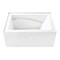 Kingston Brass 48" Acrylic Rectangular 3-Wall Alcove Tub, Left Hand Drain and Anti-Skid Surface, Glossy White VTAM4832L22D - alternate 1