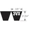 Gates Banded Narrow Cogged V-Belt, Super HC Molded Notch PowerBand, 3VX1250, 3VX, Ethylene Elastomeric, 125 in, 2-13/32 in Top Width 6/3VX1250 - alternate 2