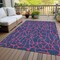 Homeroots 5' X 8' Navy Blue And Dark Pink Geometric Washable Indoor Outdoor Area Rug 599221 - alternate 5