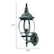 Homeroots Matte Black Ornamental Glass Globe Wall Light 398572 - alternate 2