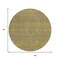 Homeroots 8' Sage And Gold Round Striped Washable Indoor Outdoor Area Rug 615634 - alternate 5